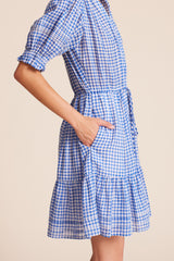 Phoebe Dress Cobalt Check