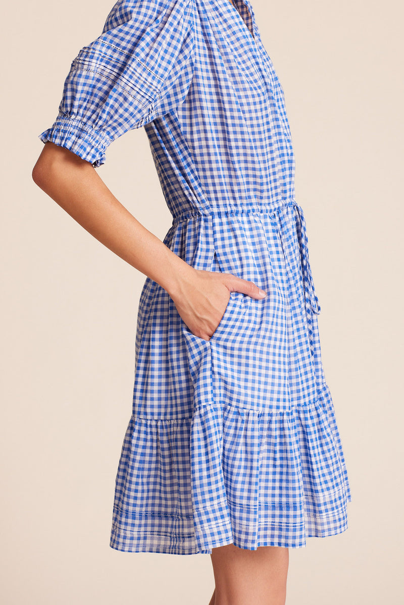 Phoebe Dress Cobalt Check