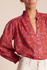 Quincy Blouse Poinsettia