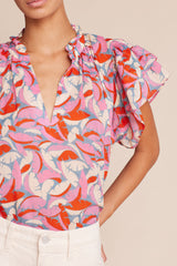 Clover Blouse Petite Palm