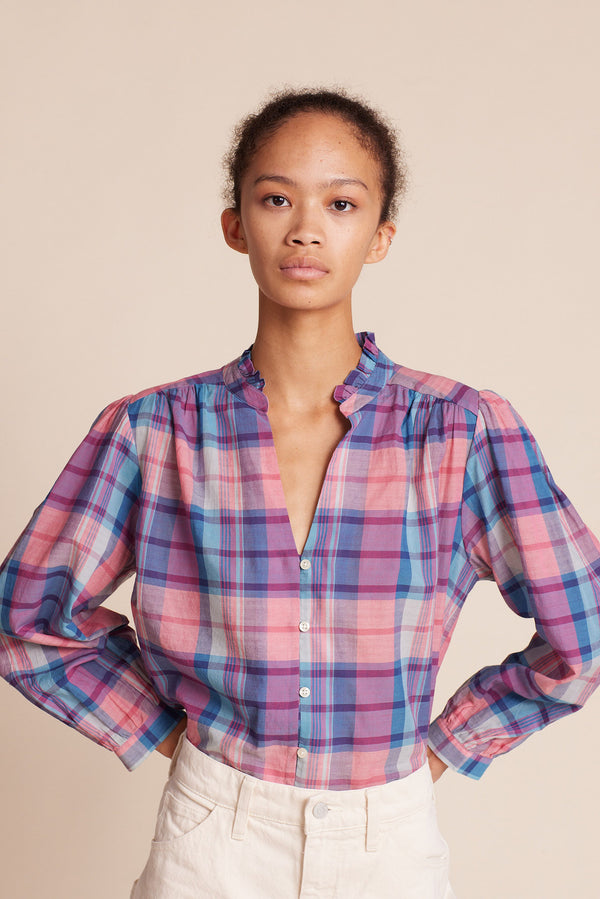 Quincy Blouse Sorbetto Plaid
