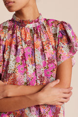 Carla Highneck Shirt Young Meadow