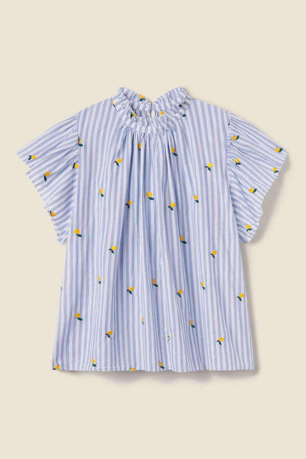 Carla Highneck Shirt Meyer Lemon Stripe
