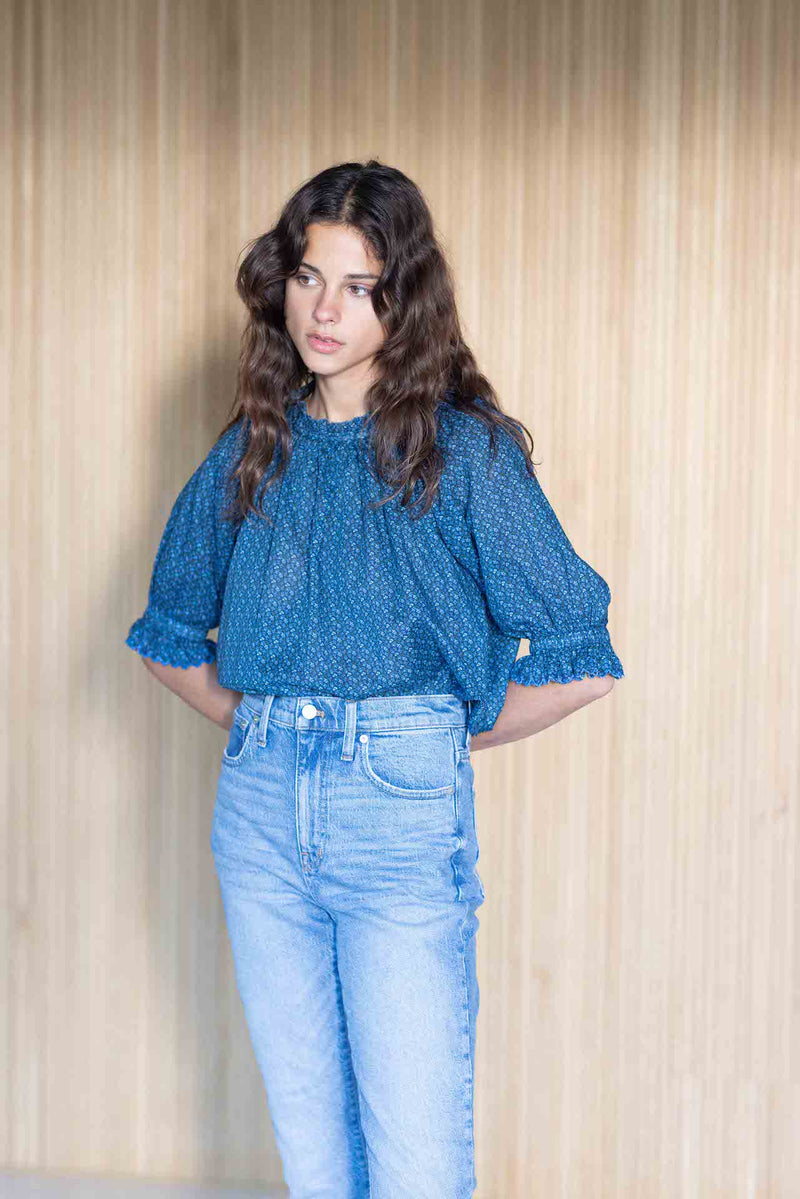 Sheila Blouse Mazarine Ditsy
