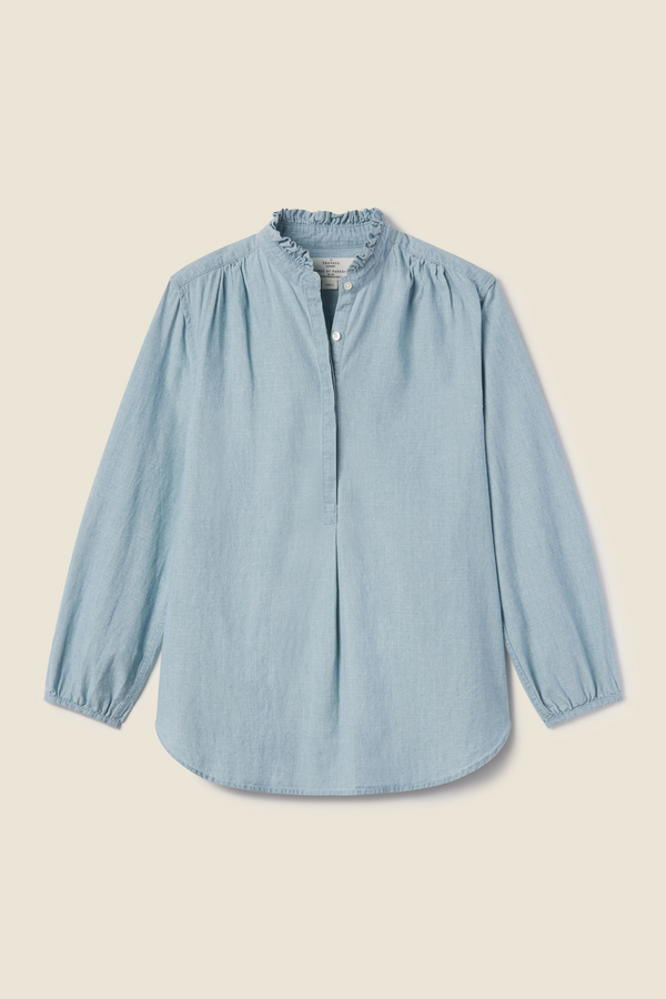 Sara B Henley Shirt Chambray