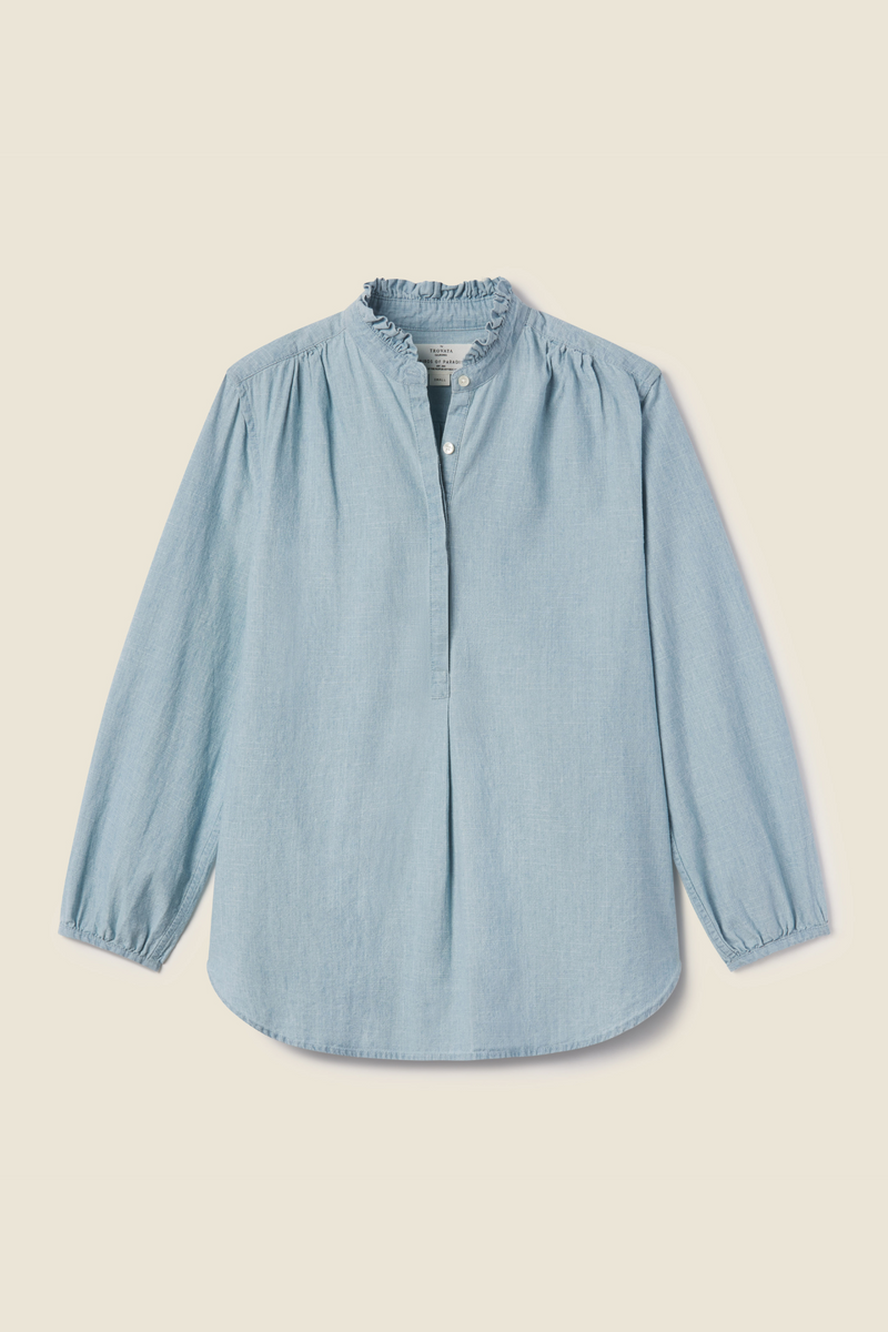 Sara B Henley Shirt Chambray