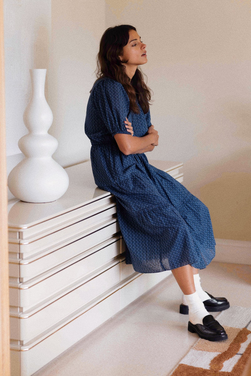 Brita Dress Mazarine Ditsy