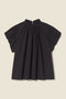 Carla Highneck Shirt Black Poplin