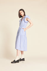 Kristi Dress Blue/White Stripes