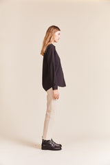 Grace Classic Shirt Black Poplin
