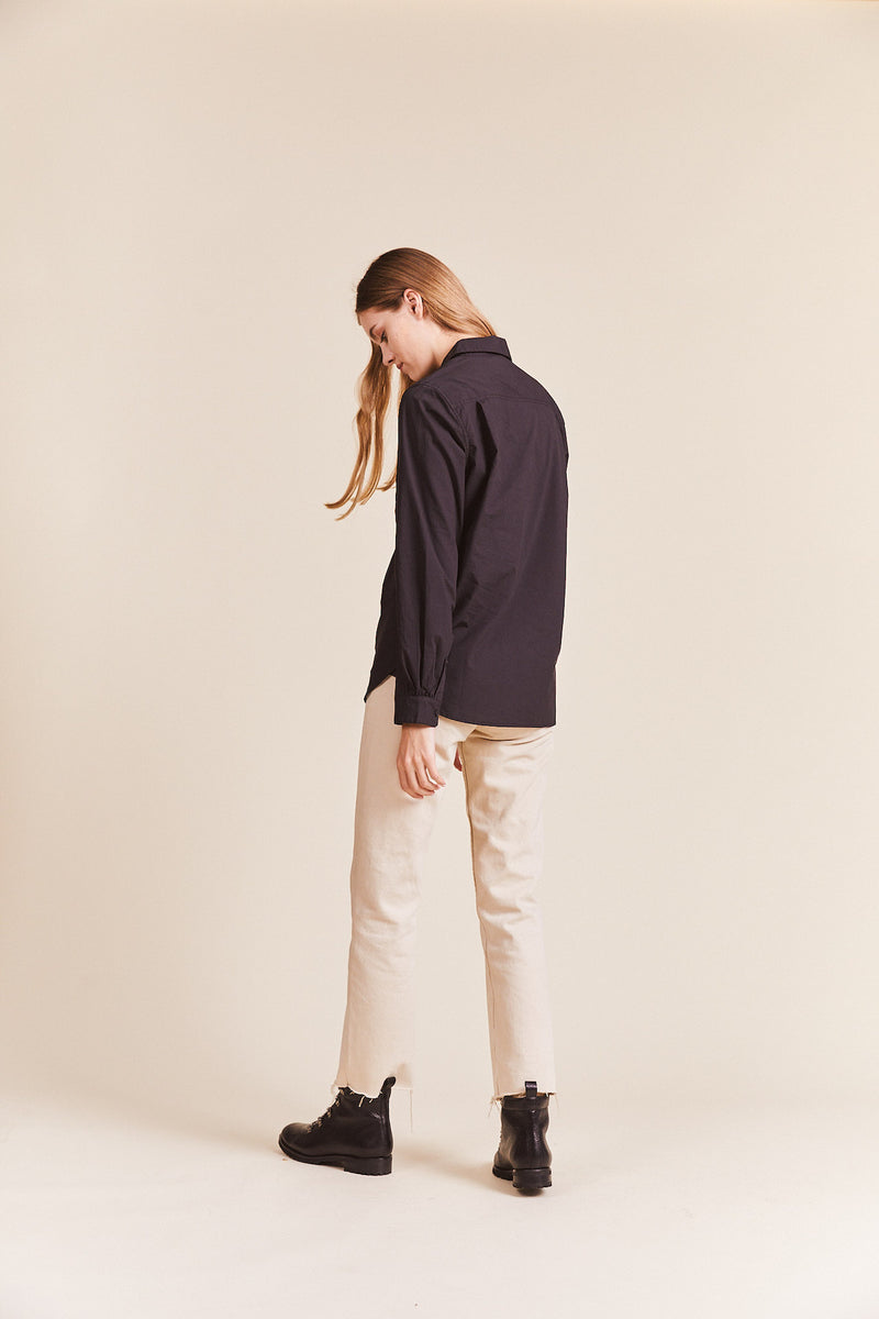 Grace Classic Shirt Black Poplin