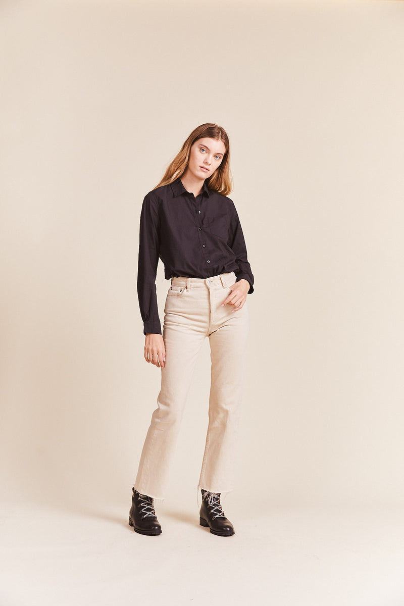 Grace Classic Shirt Black Poplin
