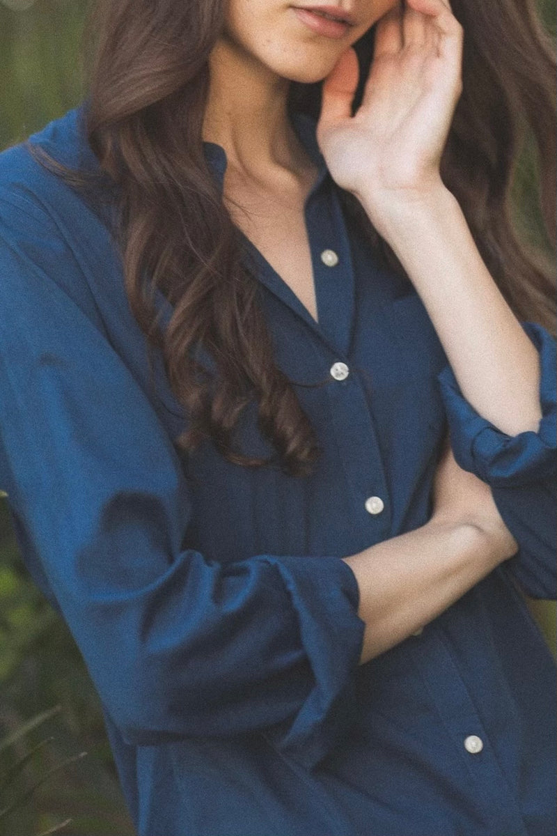 Grace Classic Shirt Navy