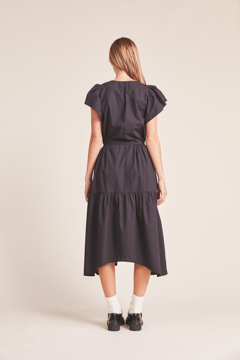 Kristi Dress Black Poplin