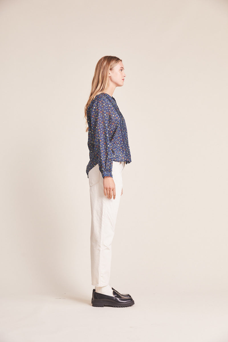 Finley Pintuck Blouse Riverbed