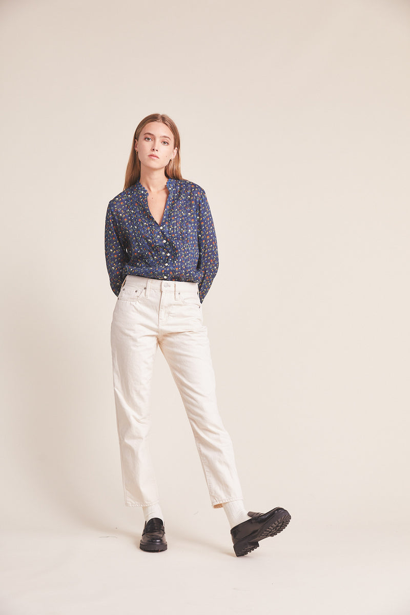 Finley Pintuck Blouse Riverbed