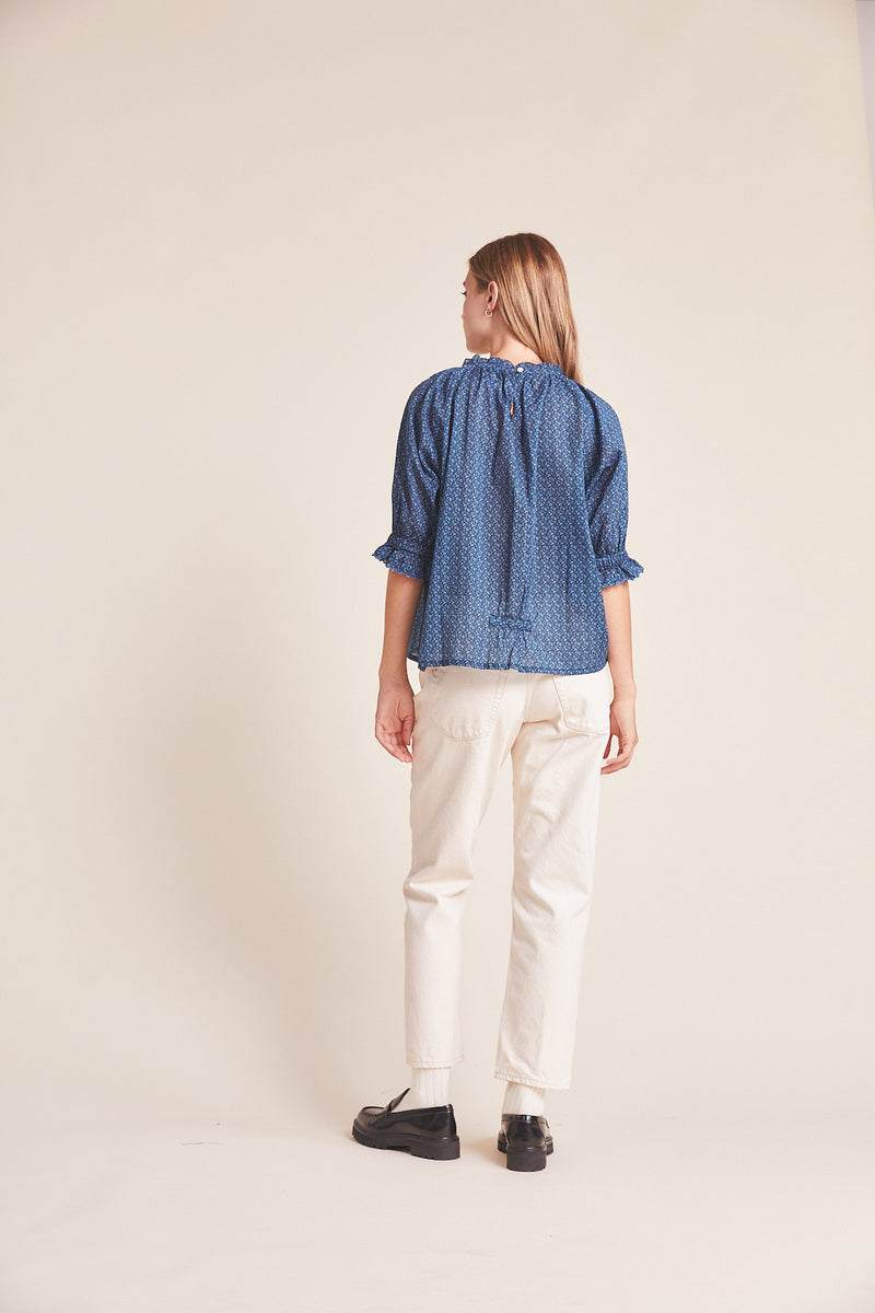 Sheila Blouse Mazarine Ditsy