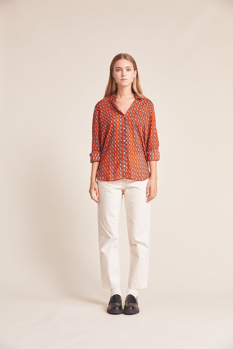 Grace Classic Shirt Kinetic Print