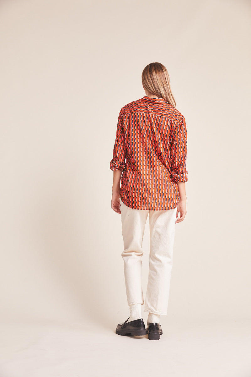 Grace Classic Shirt Kinetic Print