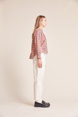 Finley Pintuck Blouse Tapestry Plaid