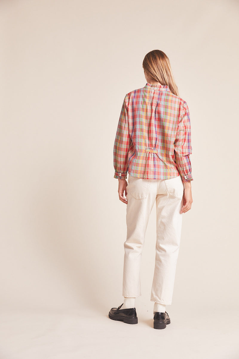 Finley Pintuck Blouse Tapestry Plaid