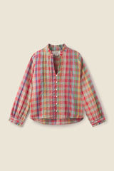 Finley Pintuck Blouse Tapestry Plaid