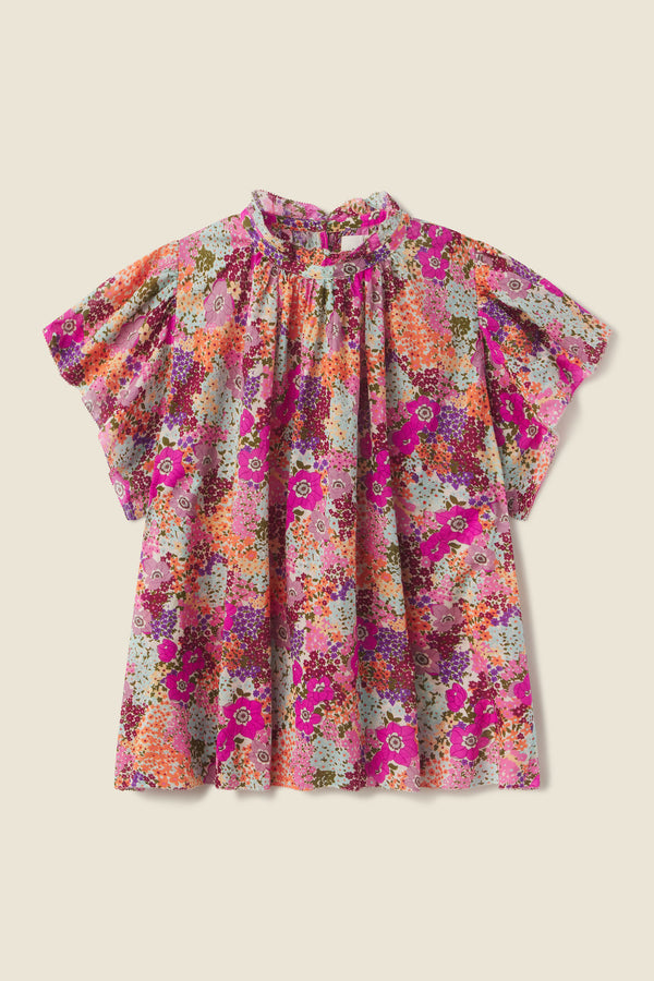Carla Highneck Shirt Young Meadow