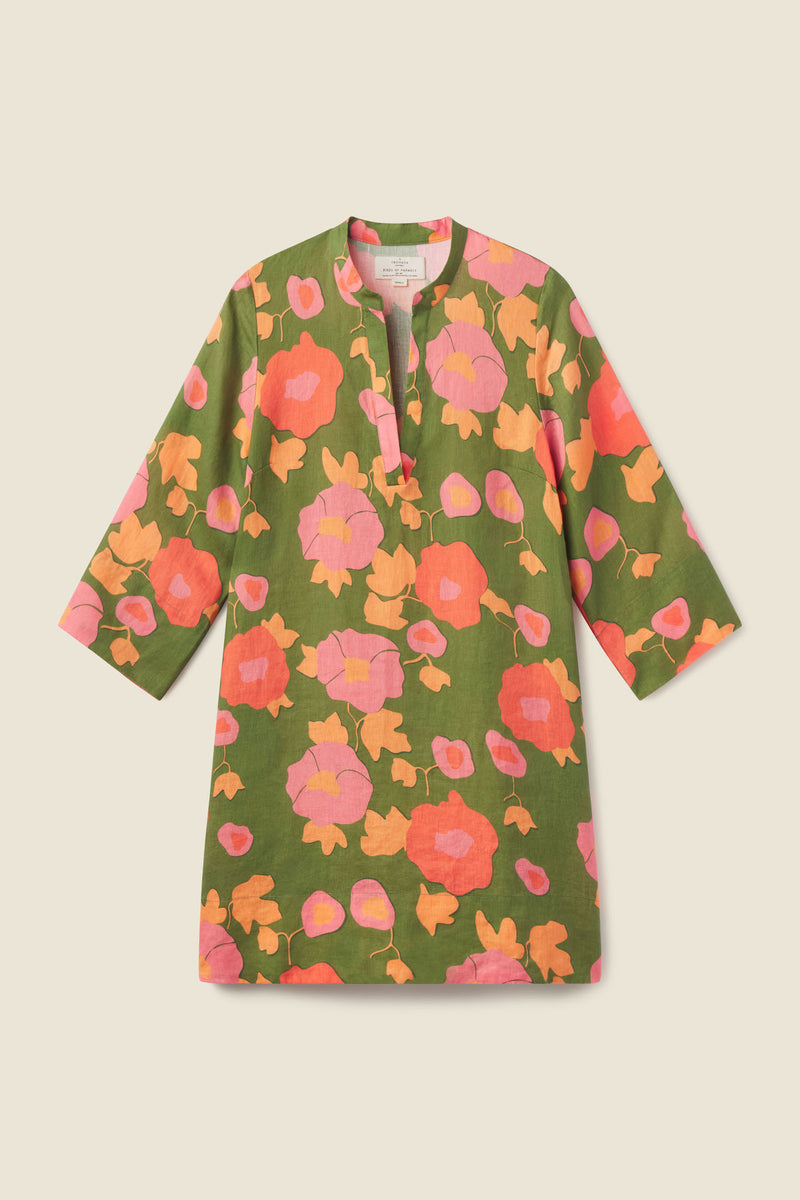 Lucca Shift Dress Papaya Bloom