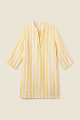 Lucca Shift Dress Yellow Awning Stripe