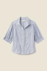 Gemma Blouse Navy Micro Stripe
