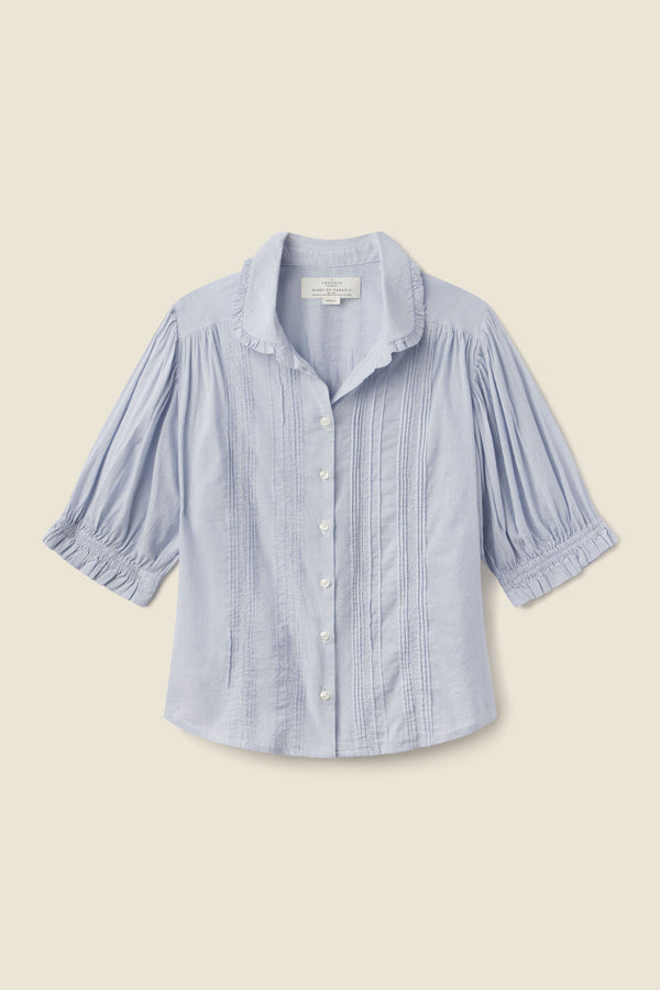 Gemma Blouse Navy Micro Stripe