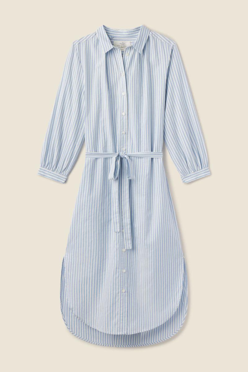 Joni Dress Blue Oxford Stripe