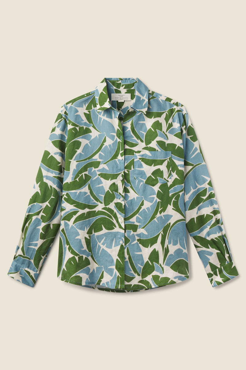 Blake Oversized Boyfriend Shirt Plantain Leaf