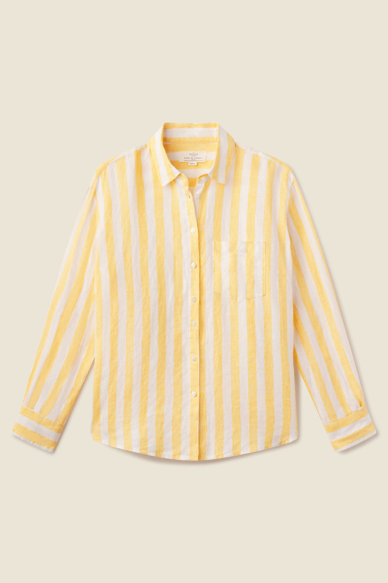 Blake Oversized Boyfriend Shirt Yellow Awning Stripe
