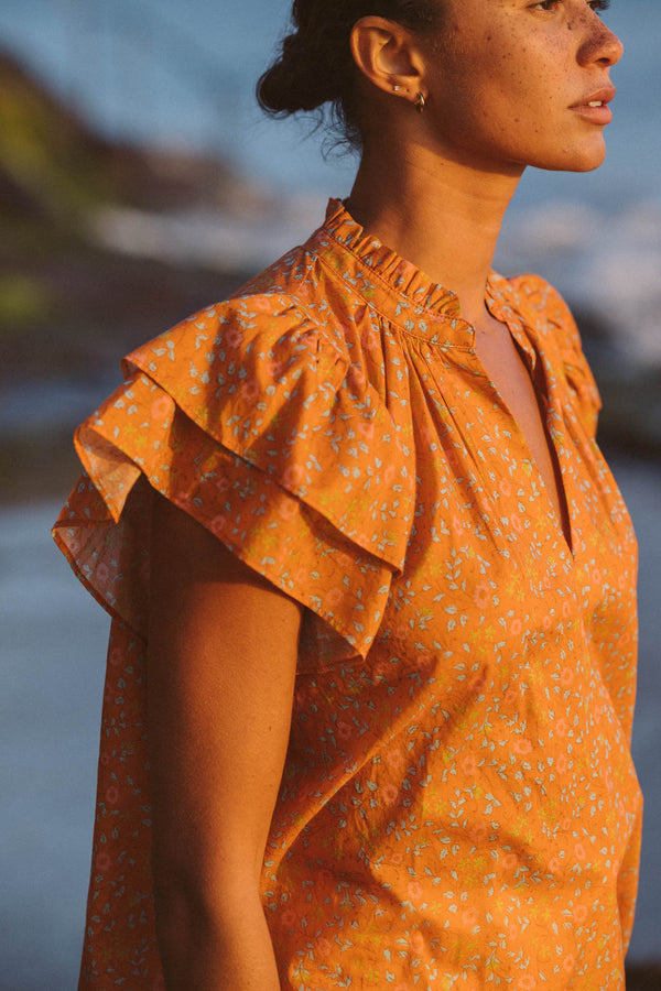 Clover Blouse Turmeric Ivy