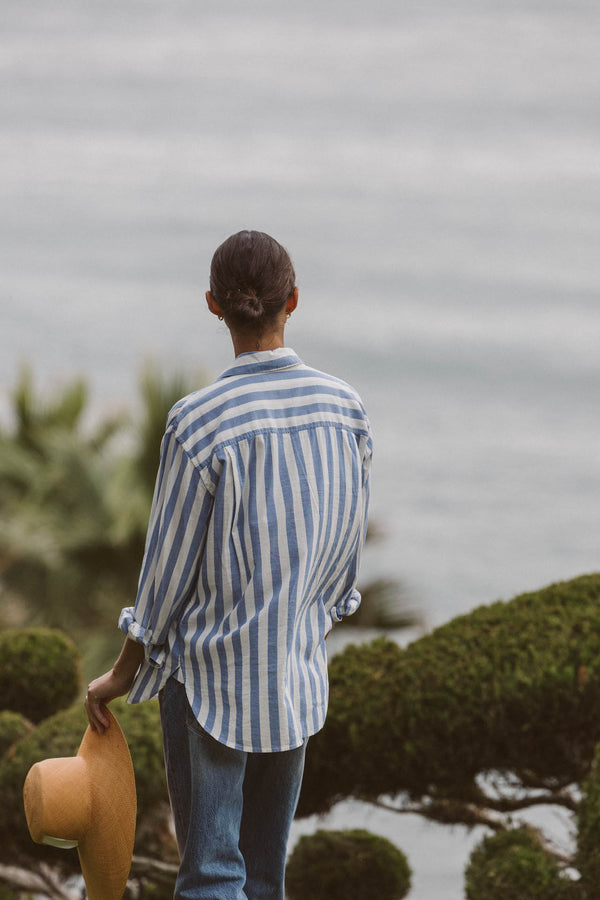 Blake Oversized Shirt Baleen Stripe