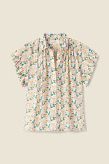 Marianne "B" Ruffle Sleeve Shirt Lattice Vine