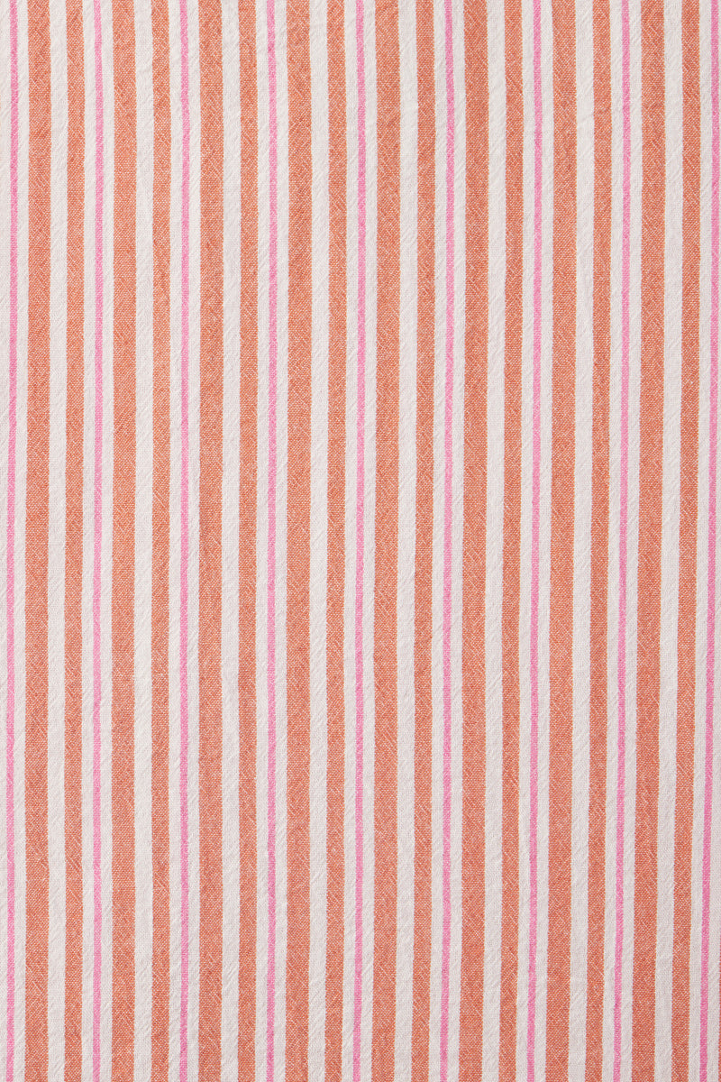 Marianne "B" Ruffle Sleeve Shirt Tanner Stripe