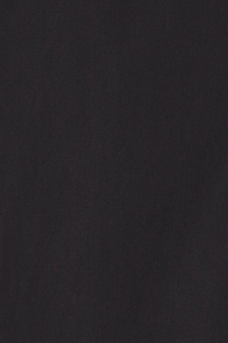 Sara "B" Henley Shirt Black Poplin