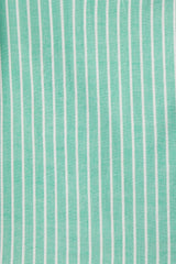 Marianne "B" Ruffle Sleeve Shirt Green Oxford Stripe