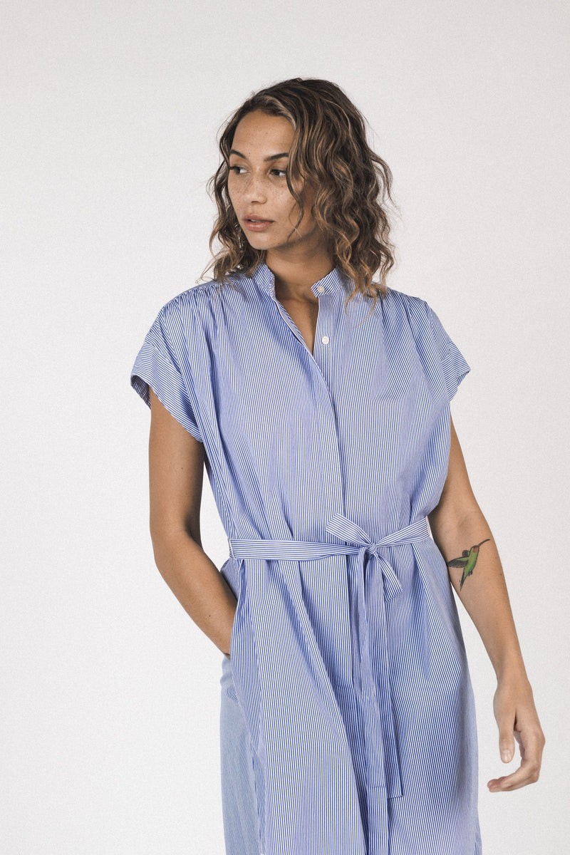 Classic Astrid Easy Dress BLUE/WHITE STRIPE