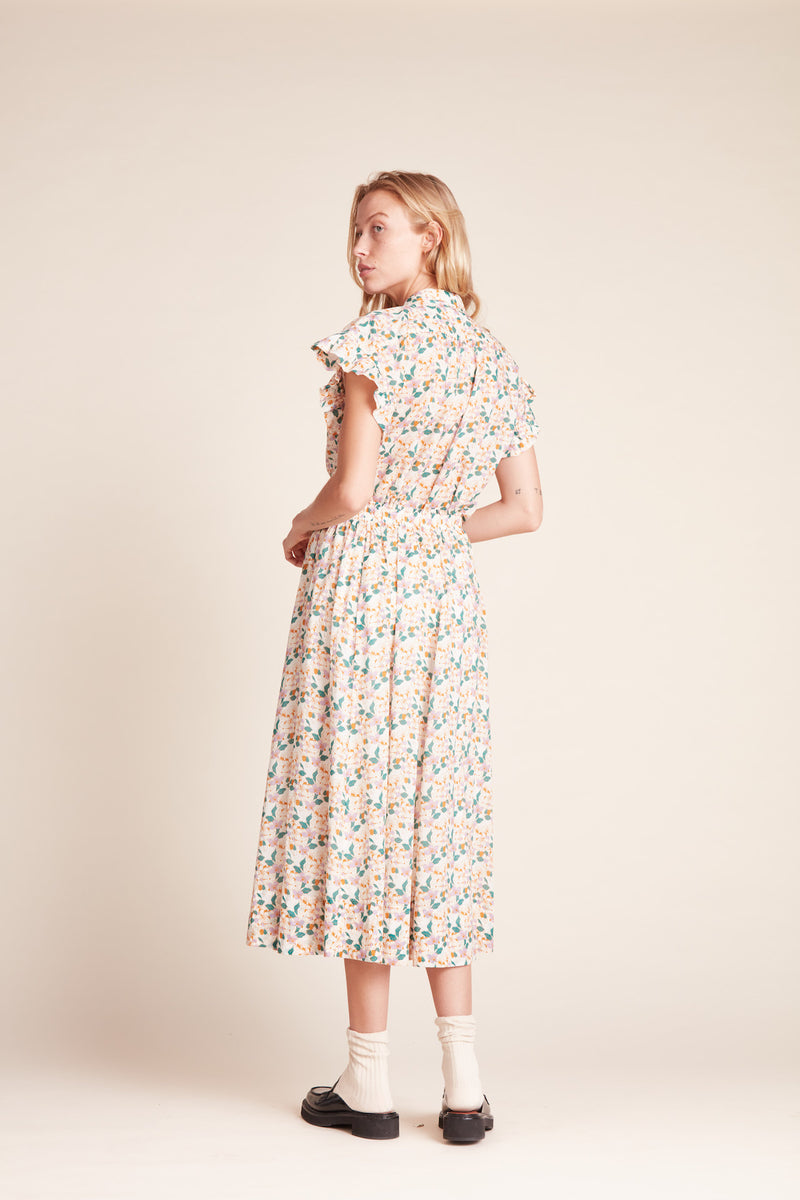 Marianne "B" Ruffle Sleeve Shirt Lattice Vine