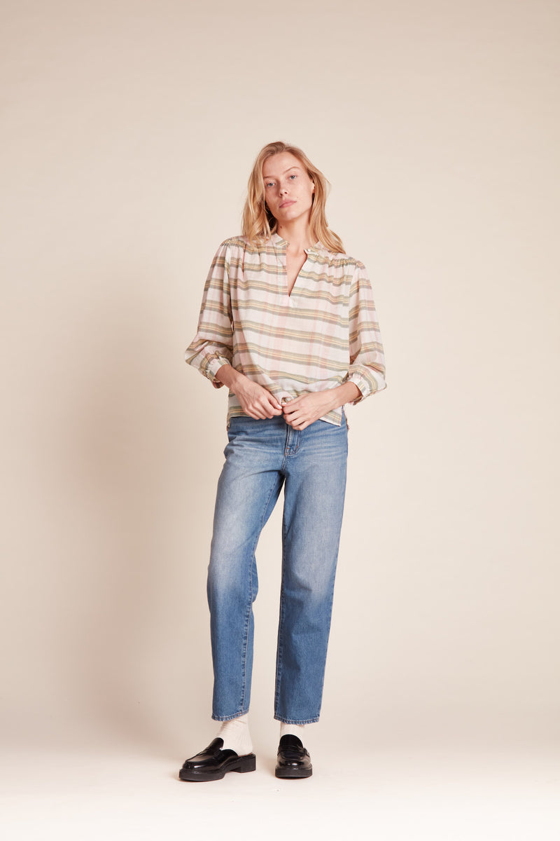 Bailey Blouse Pomelo Plaid