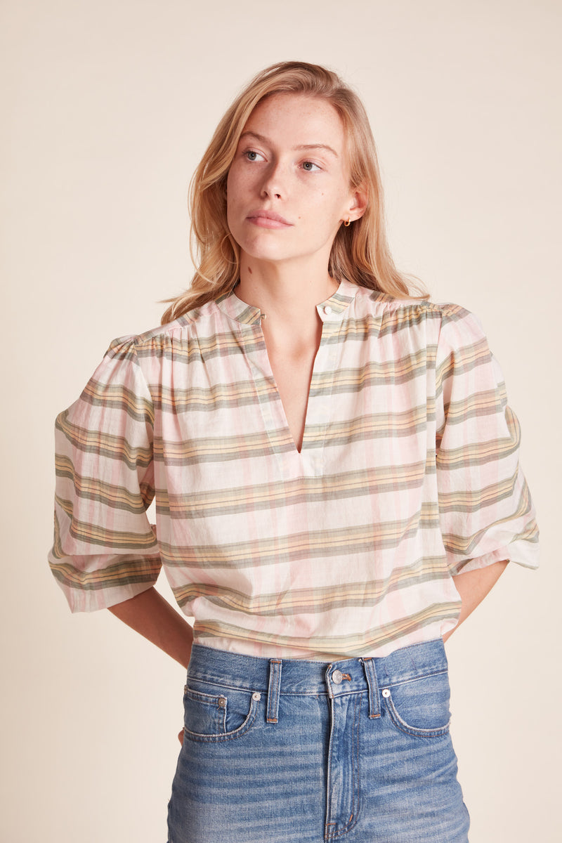 Bailey Blouse Pomelo Plaid