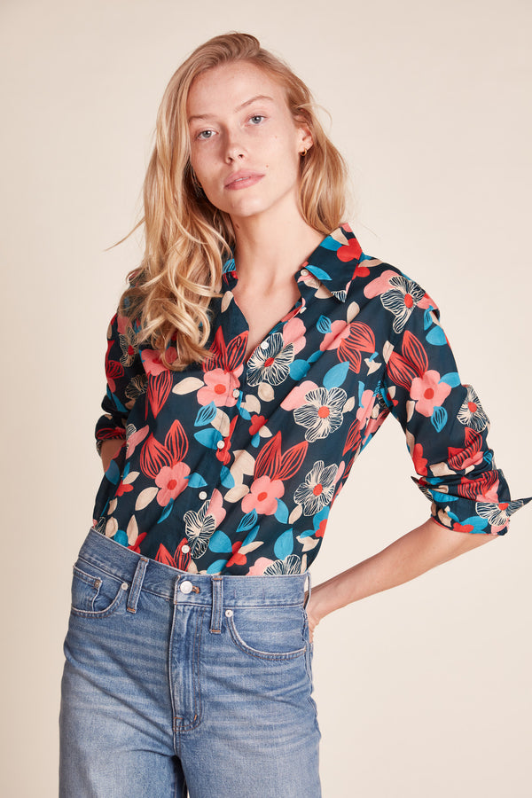 Jacquelin Shirt Pink Hibiscus