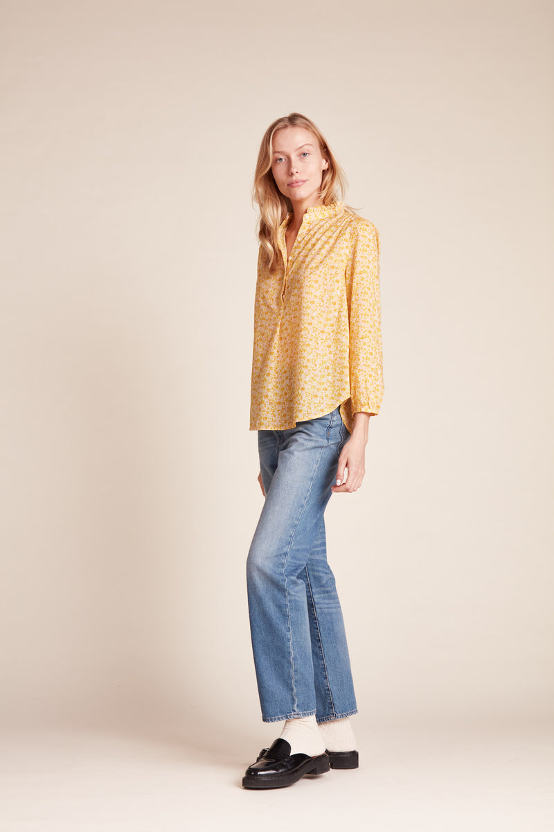 Sara "B" Henley Shirt Verbena Ditsy