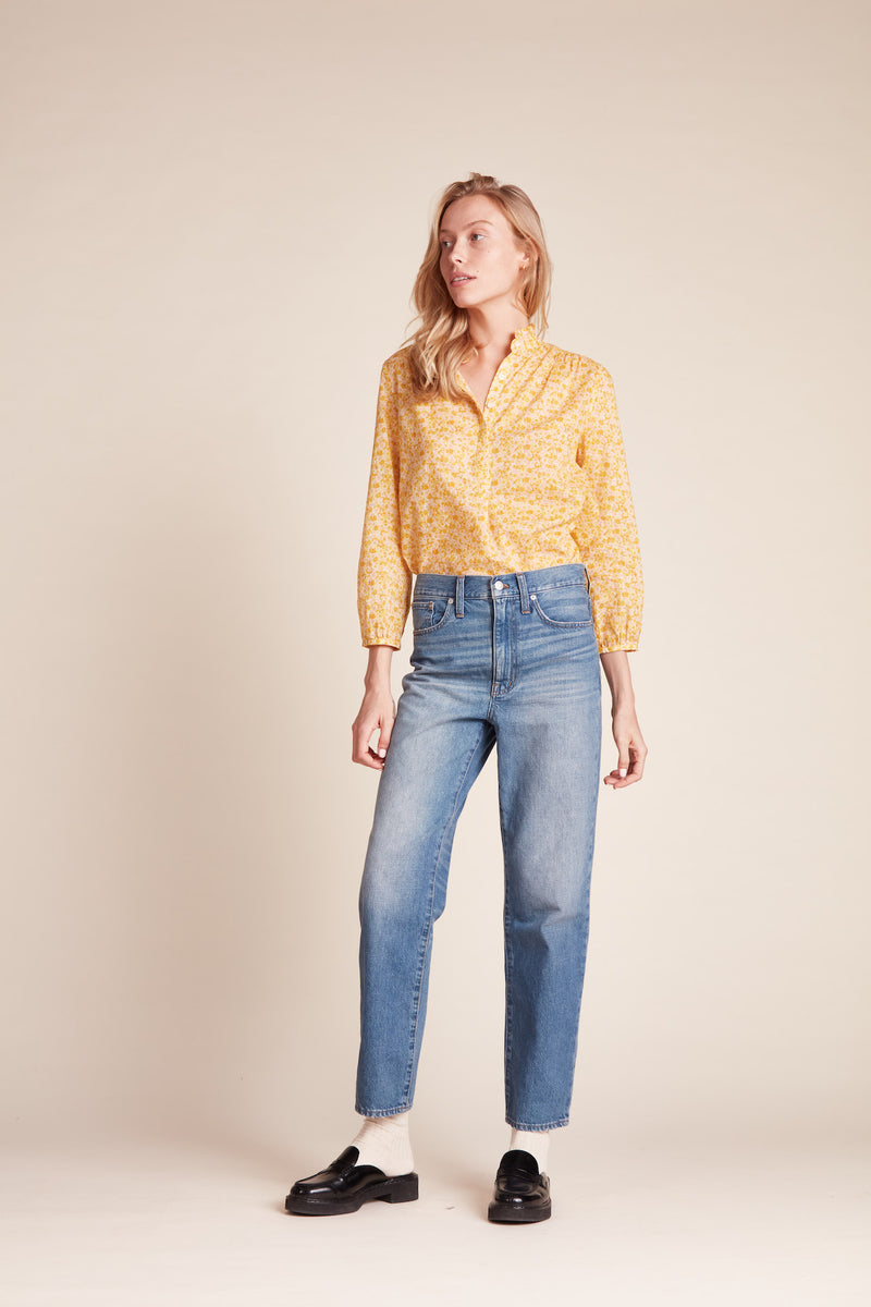 Sara "B" Henley Shirt Verbena Ditsy