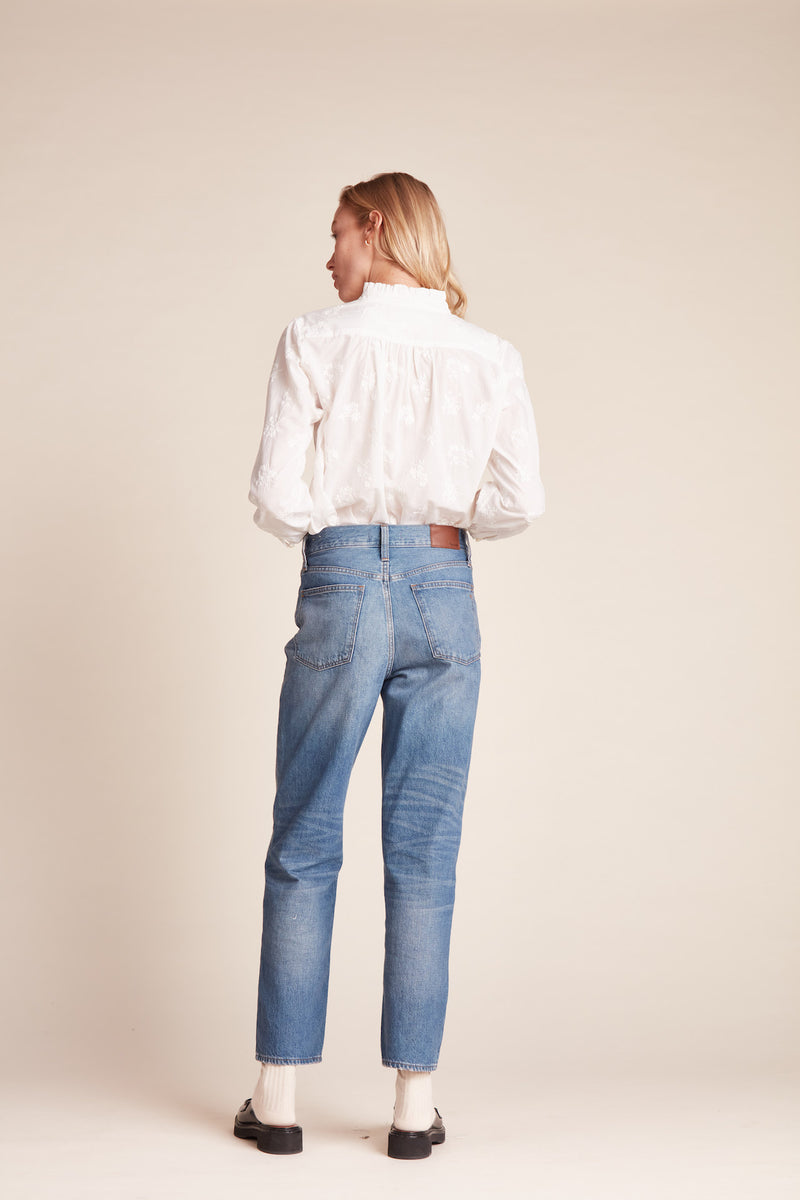 Sara "B" Henley Shirt Stitched Posy