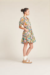 Phoebe Dress Teal Dahlia