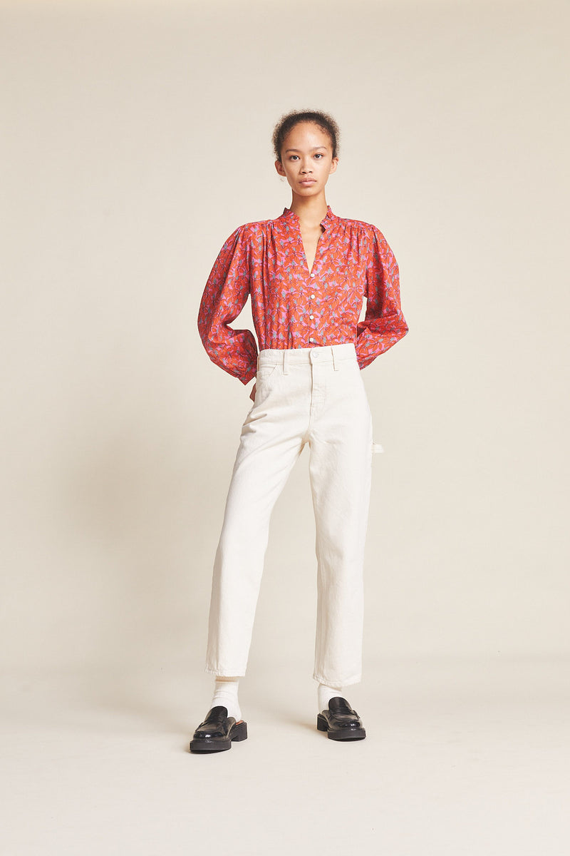 Quincy Blouse Poinsettia